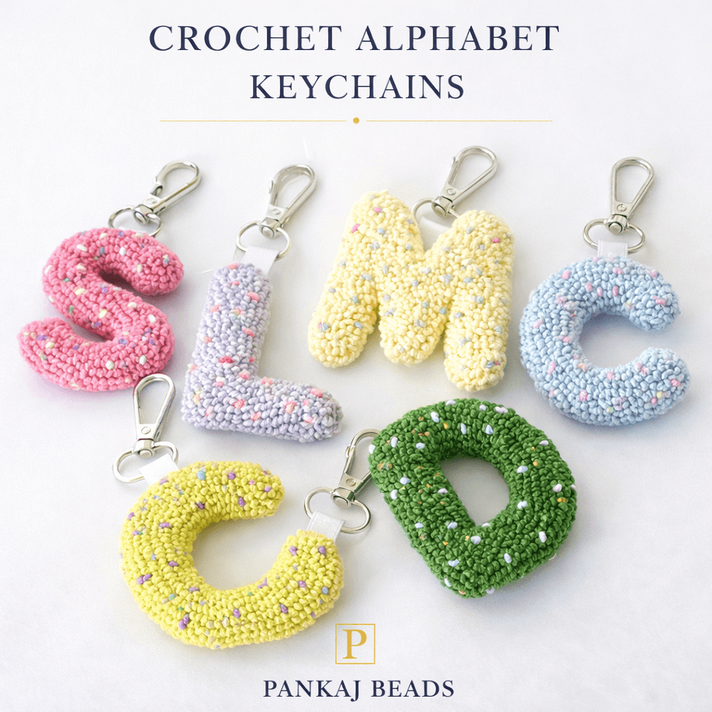 Crochet Alphabet Keychain
