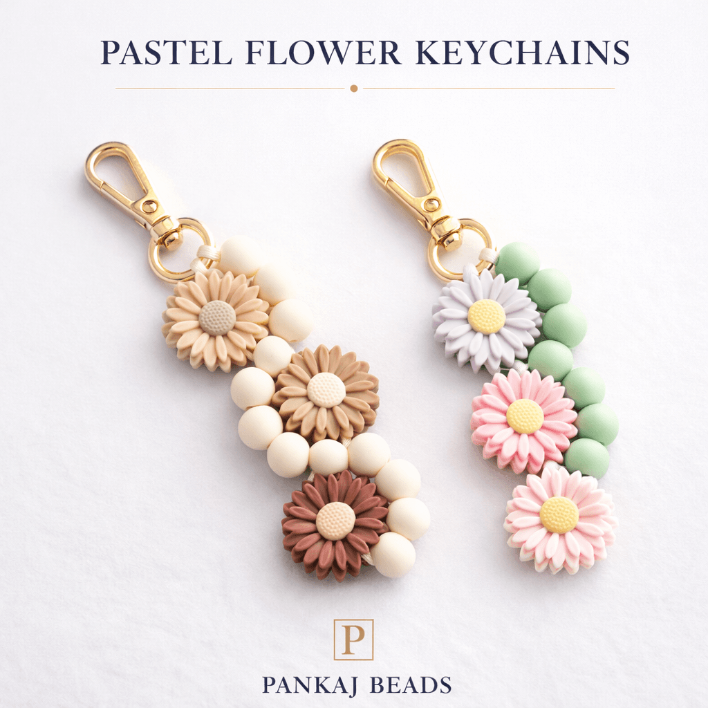 Crochet And Beads Design Keychain