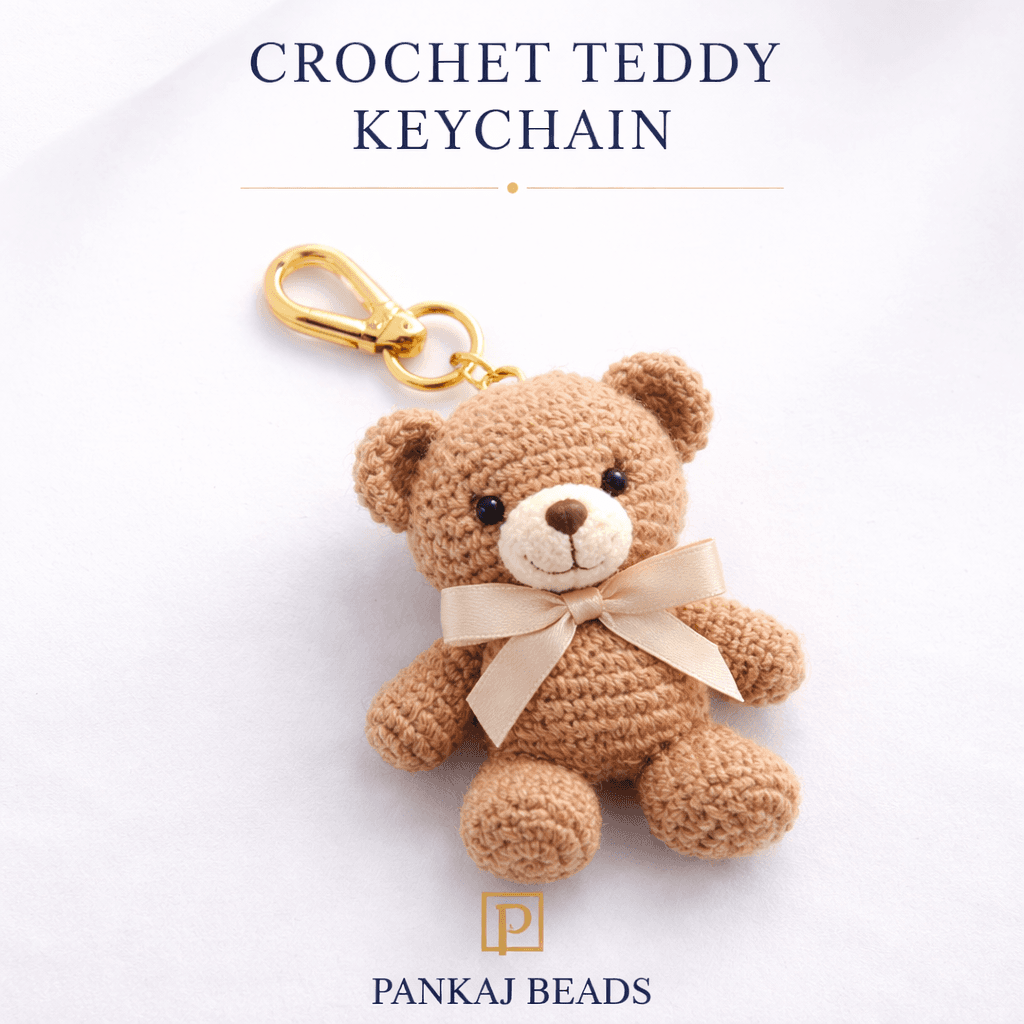 Crochet Teddy Keychain