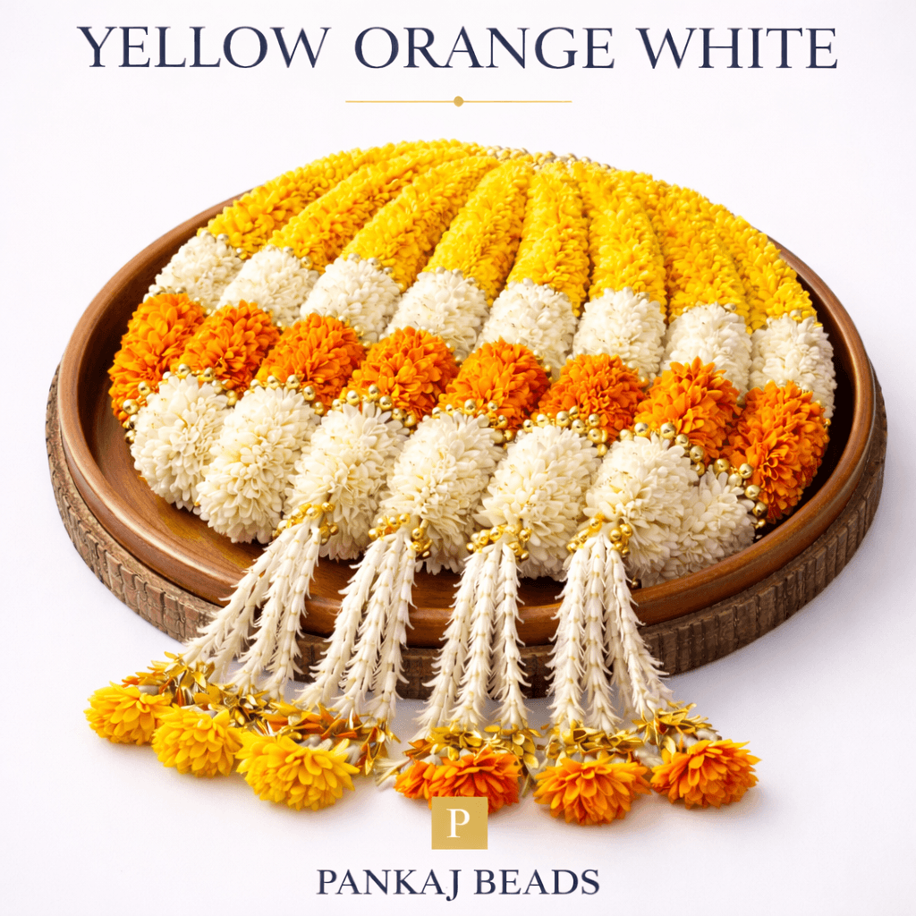 Oval Cutting Mala With Golden 9 Kali Small